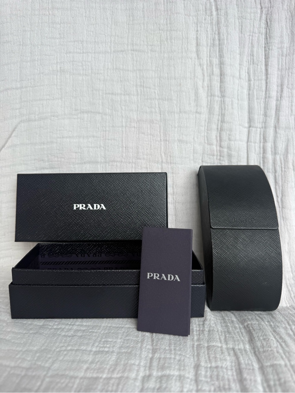 Prada Black Cat-Eye Glasses with Purple Patterned Temples - Picture 6 of 6